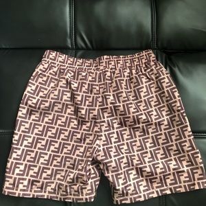 fendi monogram swim shorts
